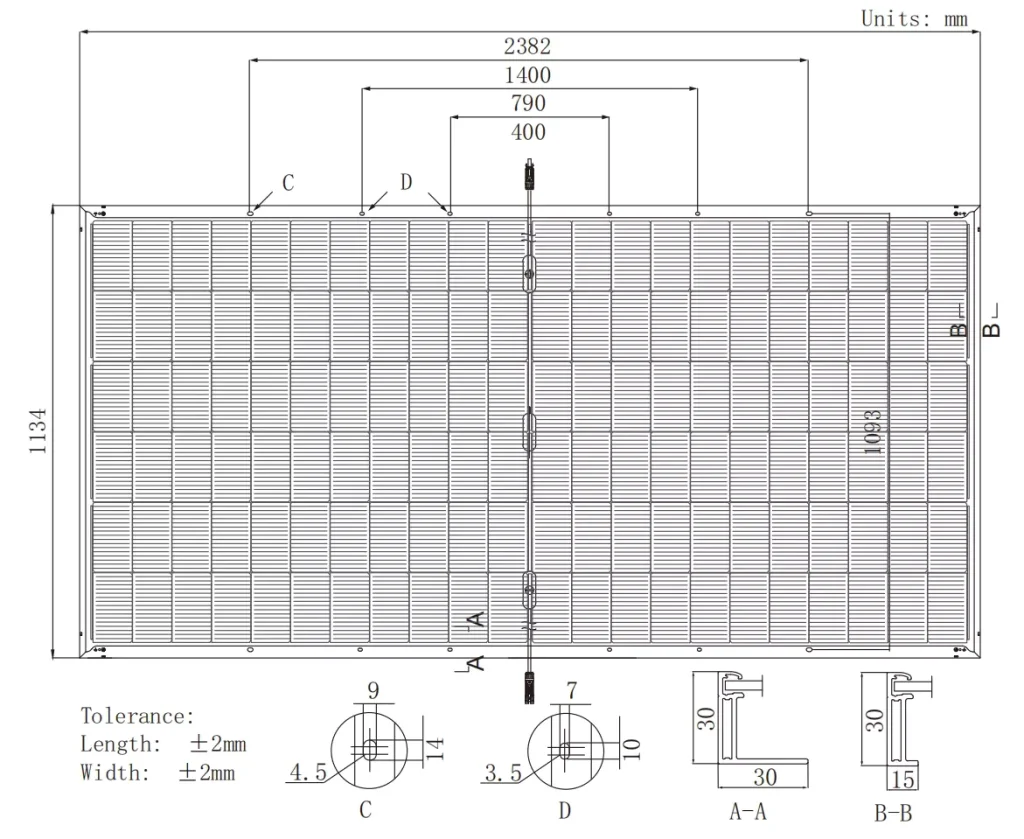 630w solar panel