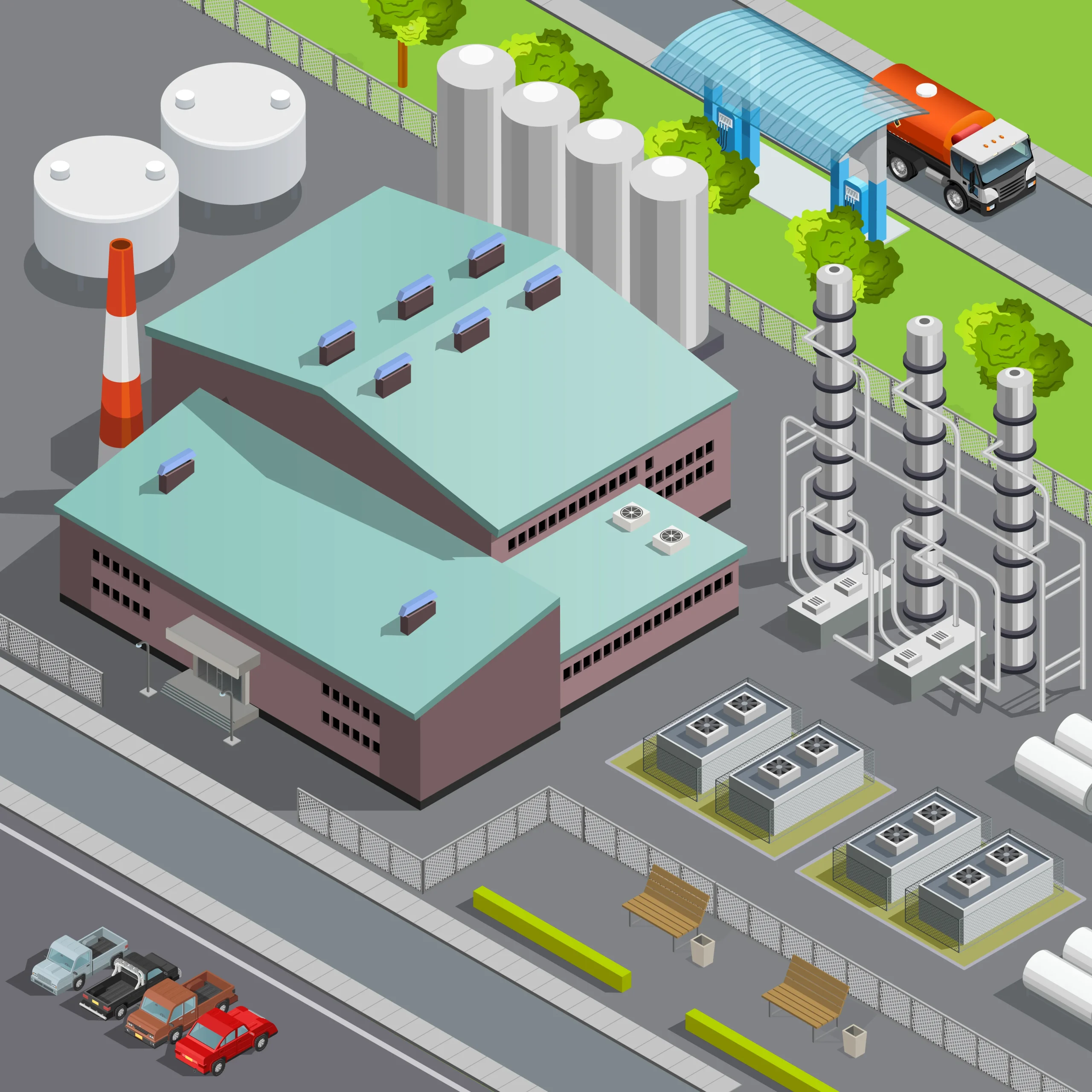 1-colorful-isometric-oil-refinery-transport-composition-3d-vector-illustration