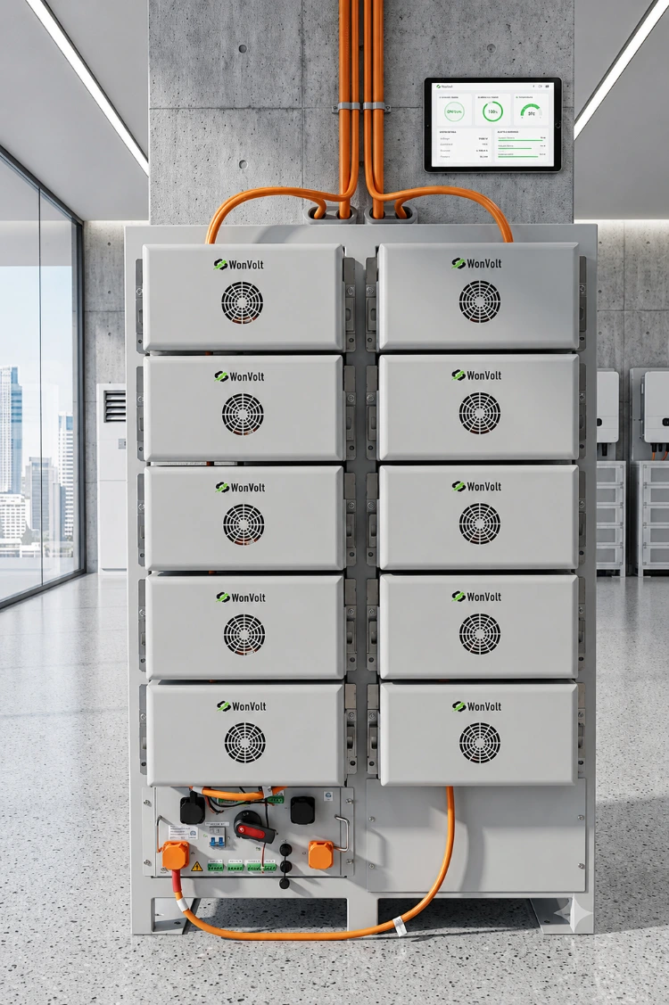 Lithiová baterie s kapacitou 100–261 kWh, 51,2 V, 314 Ah